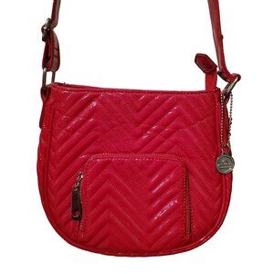 Big Buddha Hot Pink Quilted Crossbody Purse With Adjustable Strap & Zip Pocket